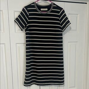 Abercrombie & Fitch Black and White Striped Shirtdress
